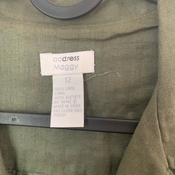 Address Maggy 100% linen dress in size 12, button down quarter sleeve - Picture 13 of 14